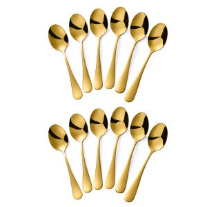 Koffielepels goud set van 12