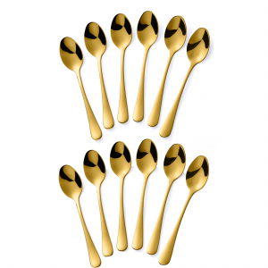 Theelepels goud set van 12