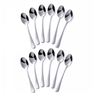 12 ovale theelepels zilver