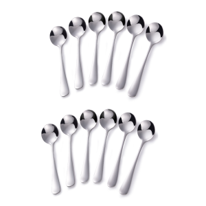 12 ronde theelepels zilver