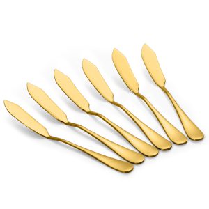 Botermesjes goud set van 6