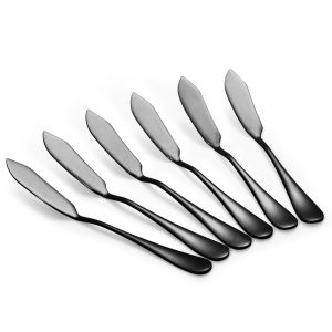 6 botermesjes zwart