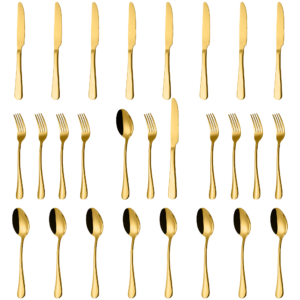 8 persoons bestekset 24-delig goud