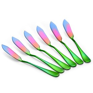 6 botermesjes regenboog