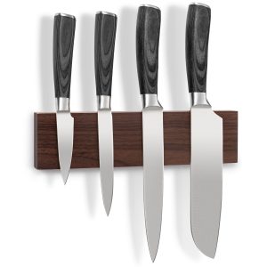 Messenmagneet walnotenhout 25cm