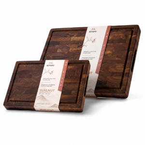 Houten Snijplank Set Walnoot – End Grain (Kopshout) – 2-delig