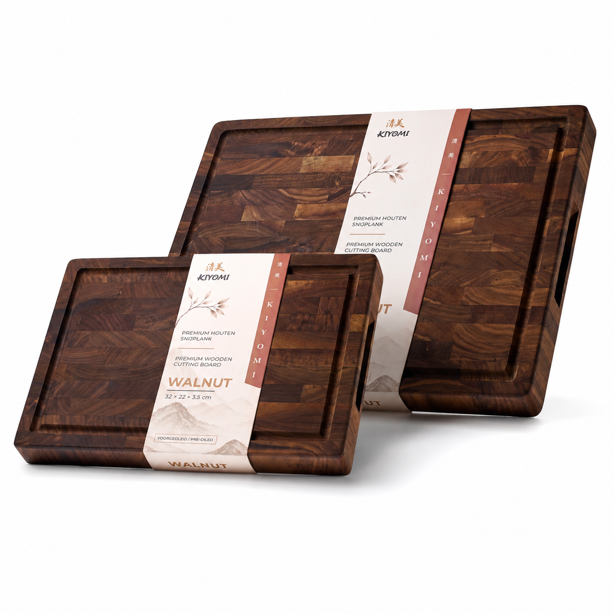 Houten snijplanken set walnoot